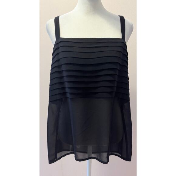 LOUIS FERAUD Vintage Tiered Pleated Camisole Tank EUR Size 14 - Picture 1 of 3